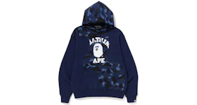 BAPE Color Camo College Cutting Relaxed Fit Hoodie Navy