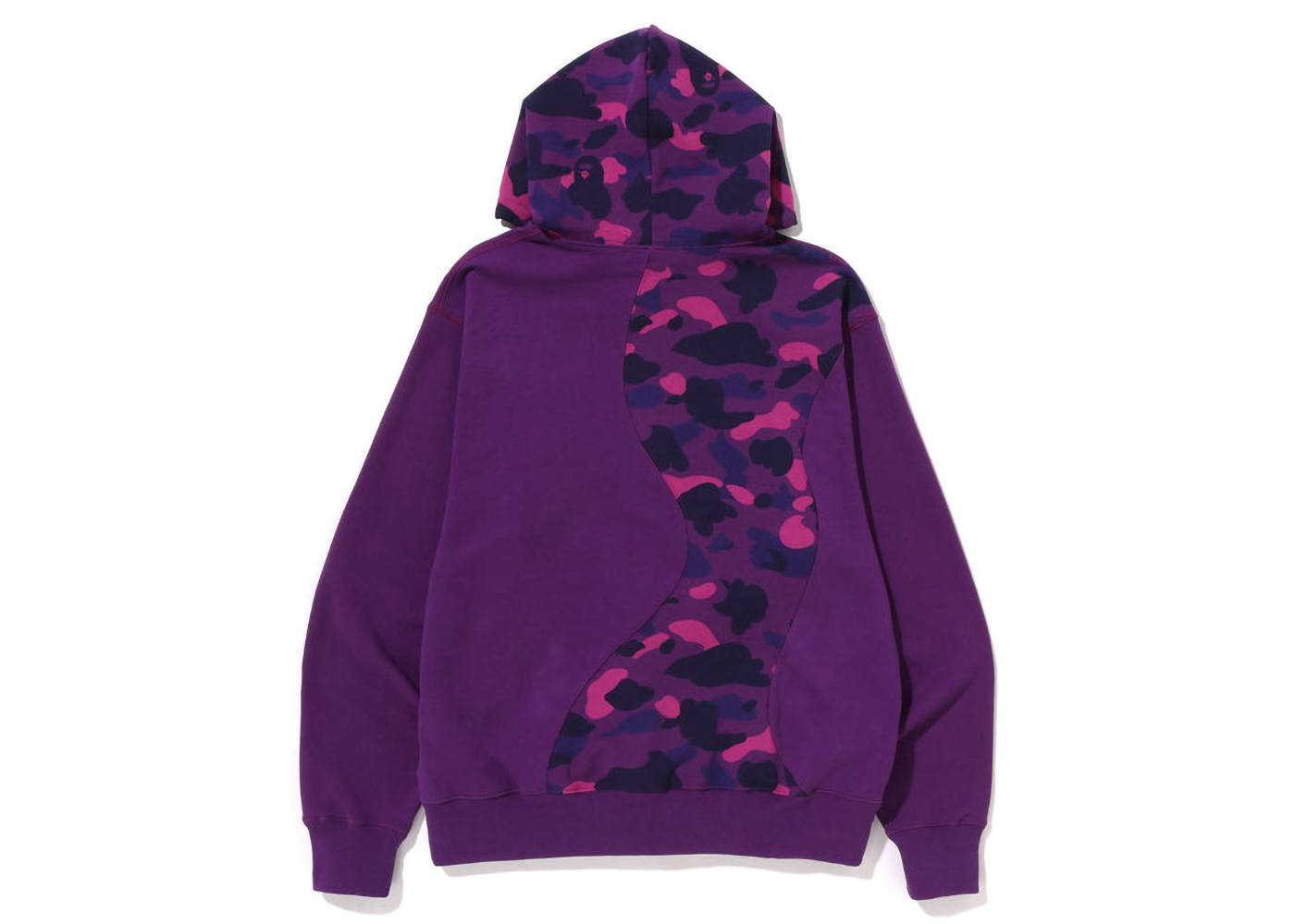 BAPE Color Camo College Cutting Relaxed Fit Hoodie Purple Men's 