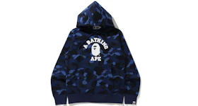 BAPE Color Camo College Pullover Hoodie (SS21) Blue