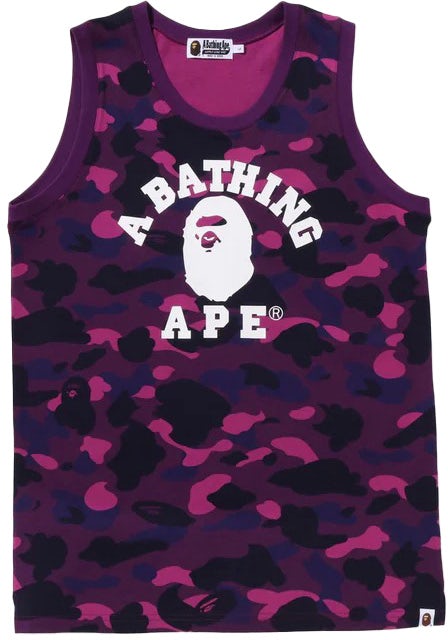 A Bathing Ape Men Color Camo Basketball Tank Top (Purple)