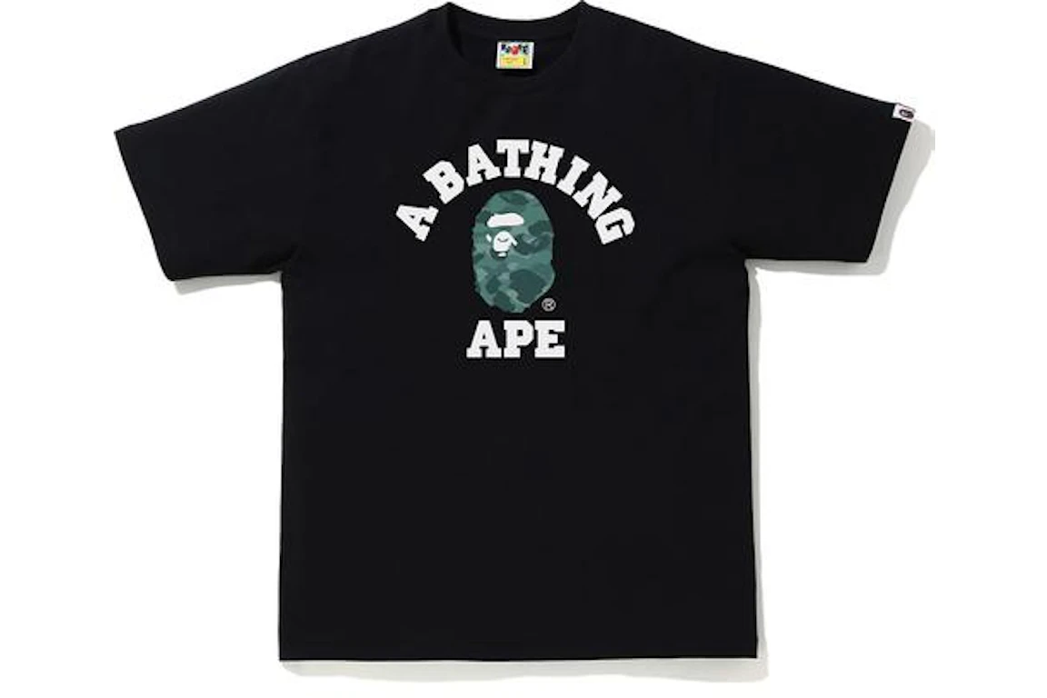 BAPE Color Camo College Tee Black/Green