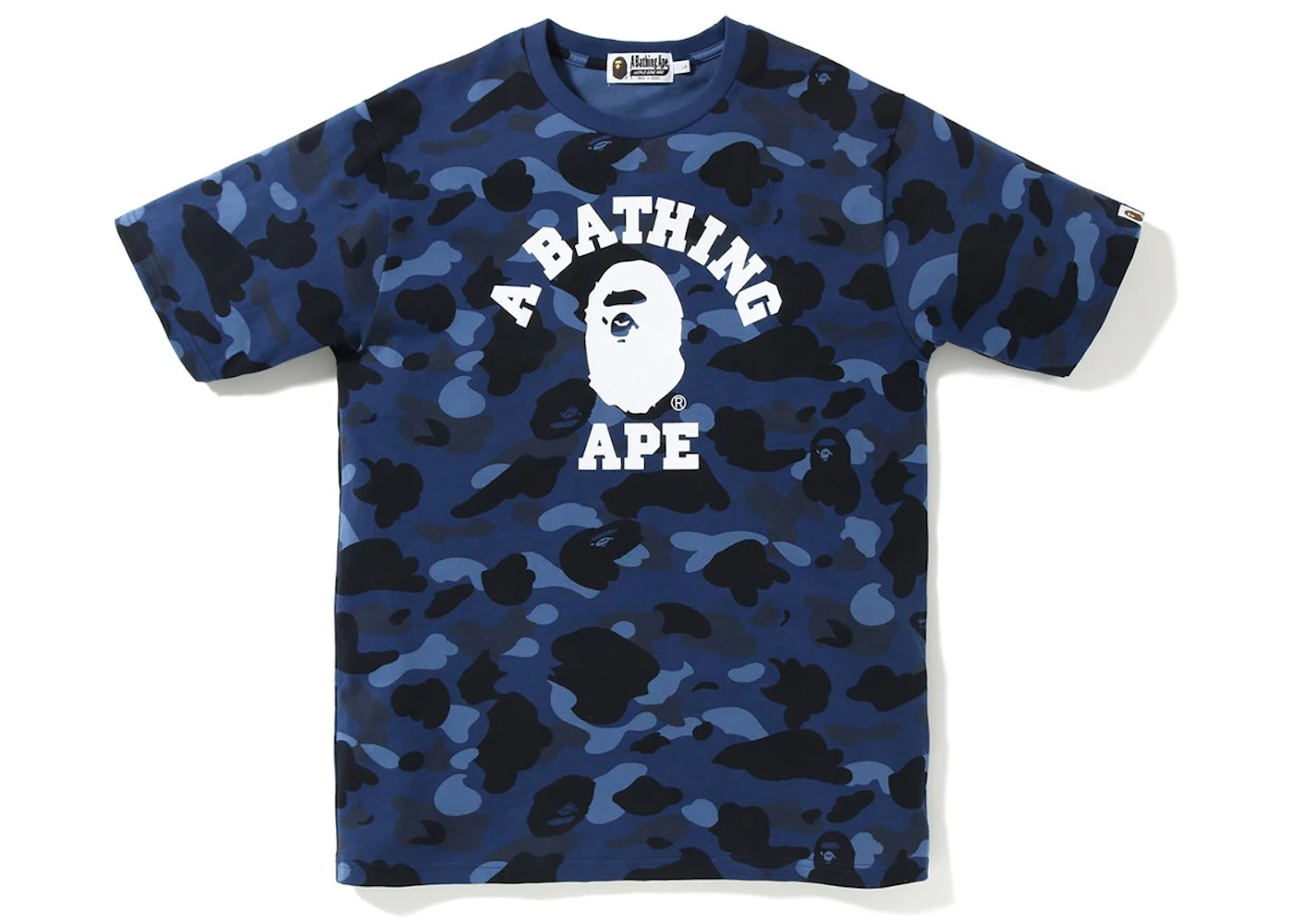 Bape Color Camo College Tee Blue Ss19 Bape Color Camo College Tee Blue Ss19