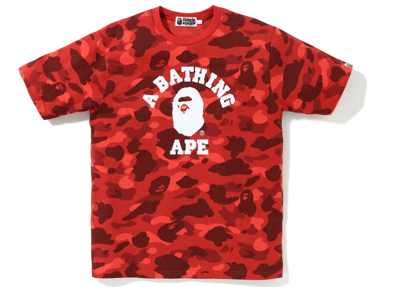 BAPE Color Camo College Tee (SS23) Red Men's - SS23 - US