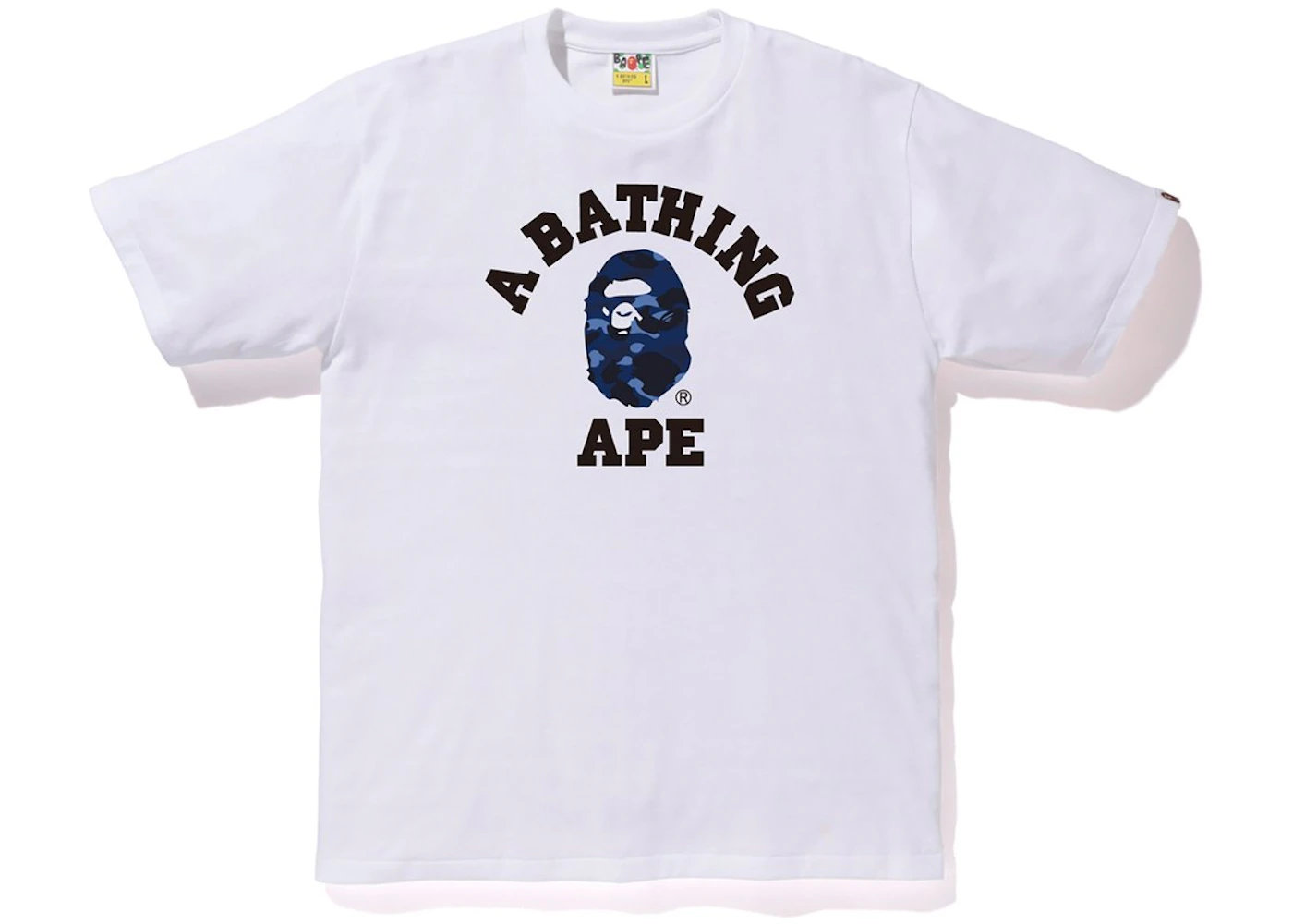 Bape Color Camo College Tee White Blue Ss19 Bape Color Camo College Tee White Blue Ss19