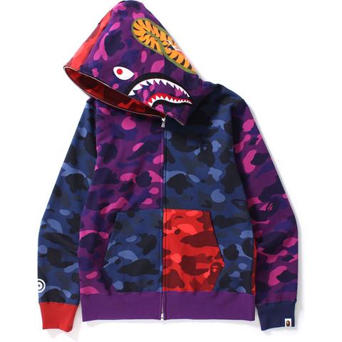 BAPE Color Camo Crazy Shark Full Zip Hoodie Multi Men's - SS21 - US