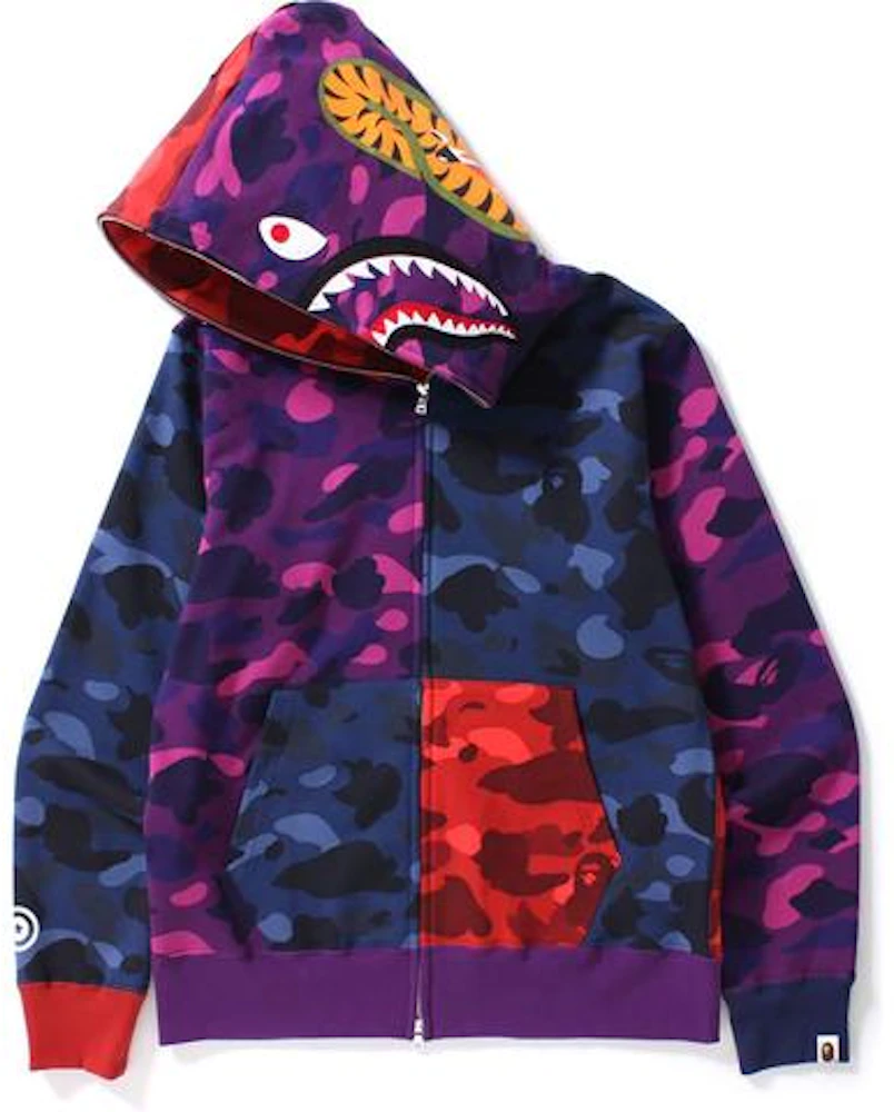 BAPE Color Camo Crazy Shark Full Zip Hoodie Multi Men's - SS21 - US