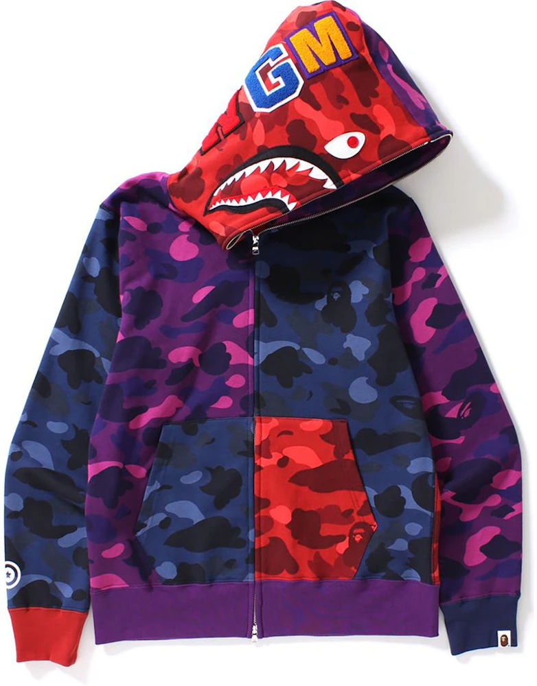 BAPE Color Camo Crazy Shark Full Zip Hoodie Multi Men's - SS21 - US