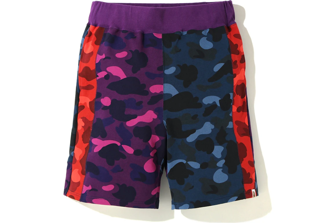 BAPE Color Camo Crazy Sweat Shorts Multi