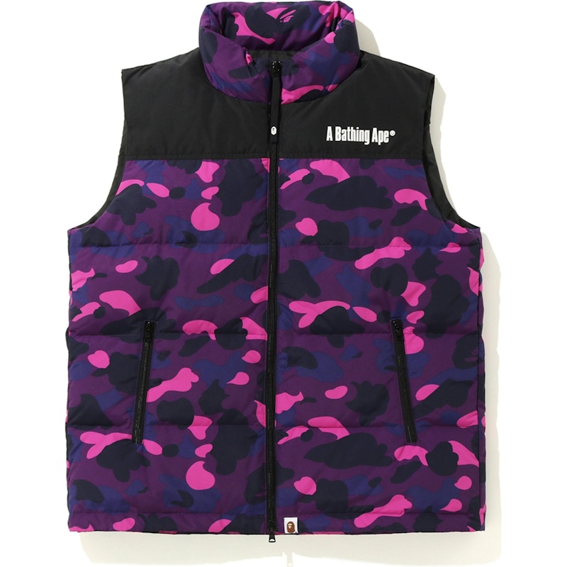 BAPE Color Camo Down Vest (FW19) Purple - FW19 Men's - US