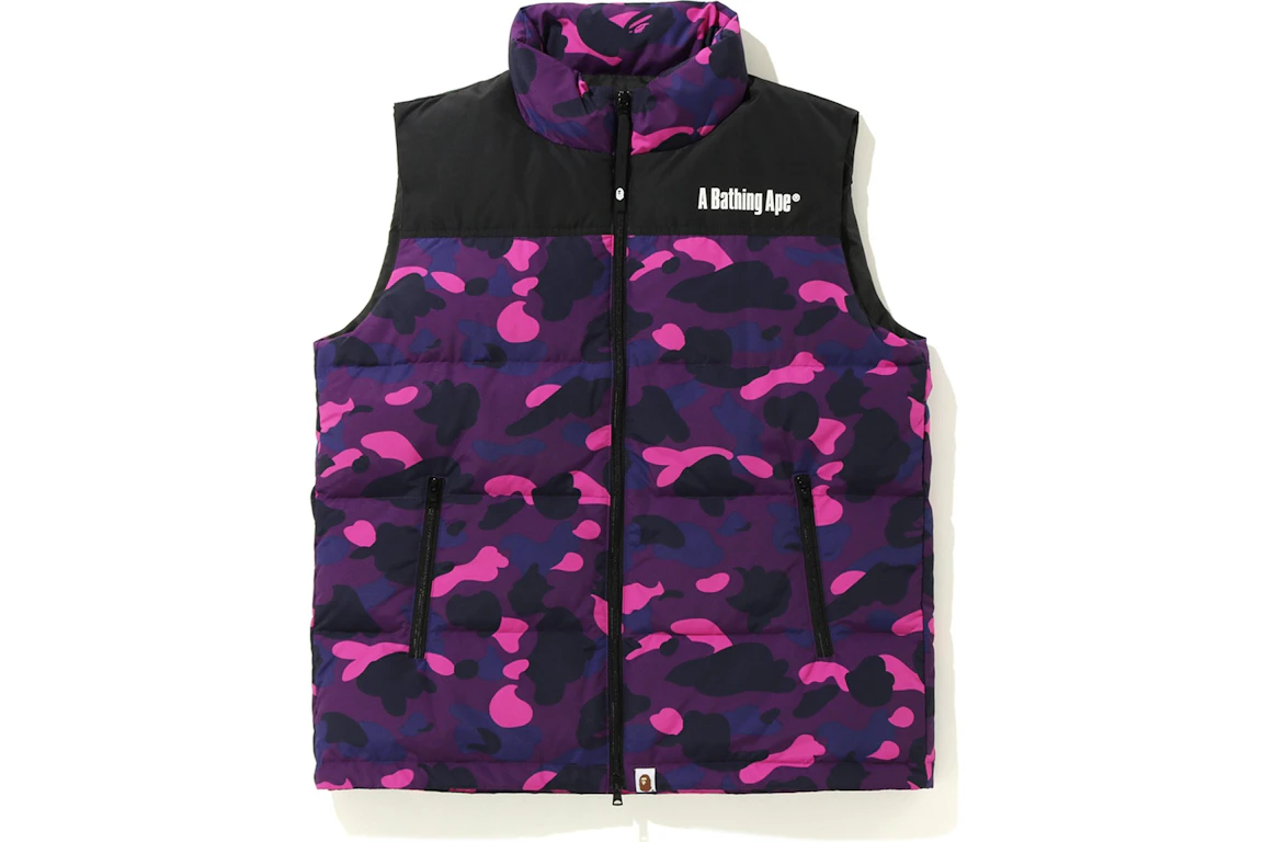 BAPE Color Camo Down Vest (FW19) Purple