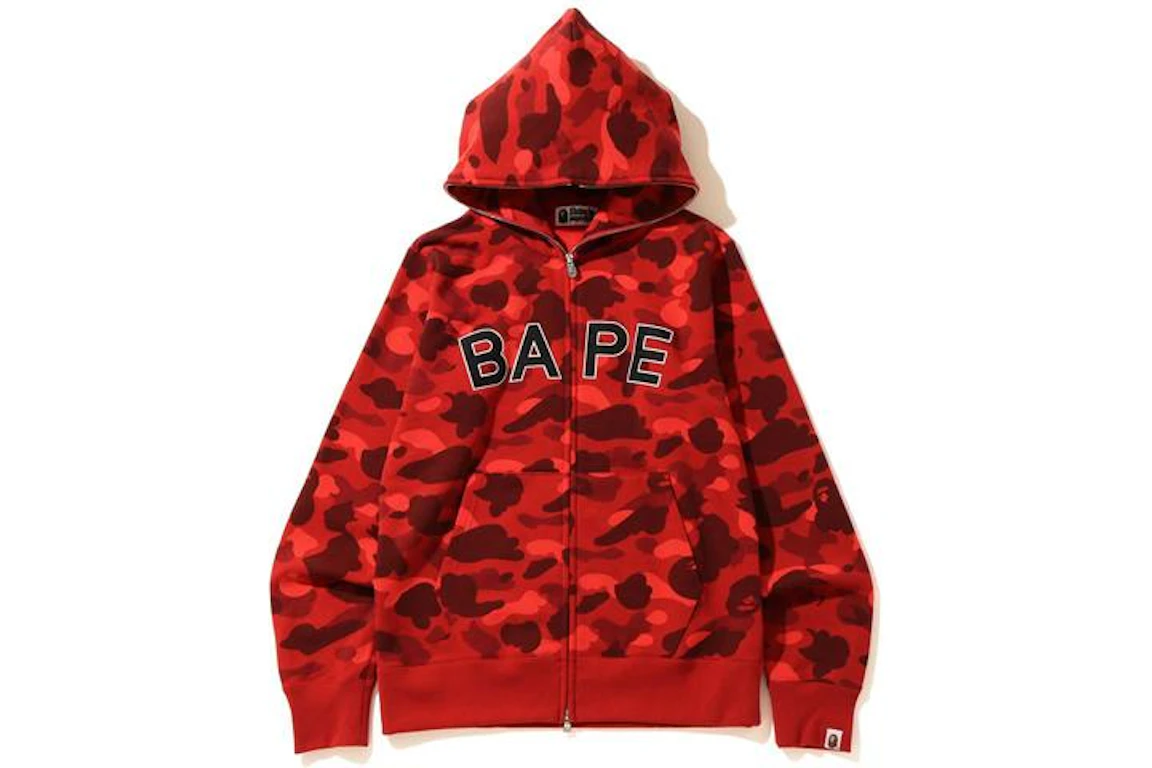 BAPE Color Camo Full Zip Hoodie (FW19) Red