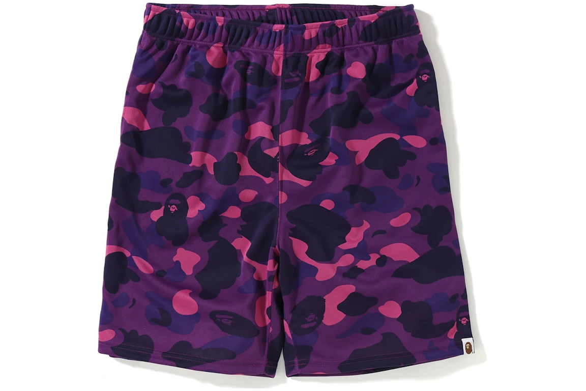 BAPE Color Camo Jersey Shorts Purple