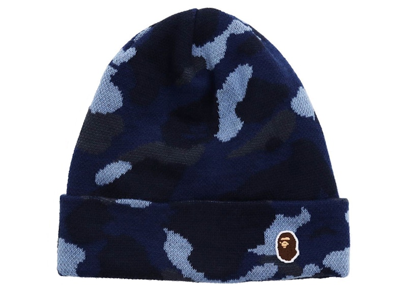 BAPE Color Camo Knit Cap Navy - FW21 - US