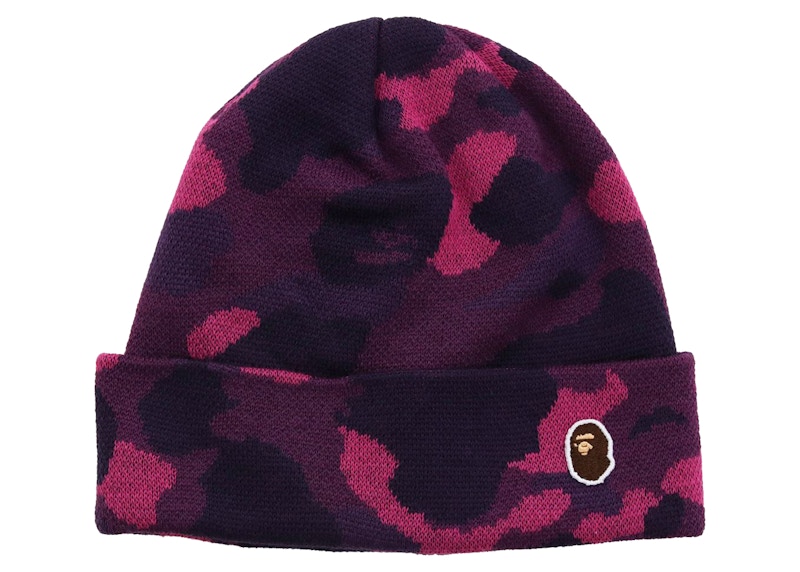BAPE Color Camo Knit Cap Purple - FW21 - US