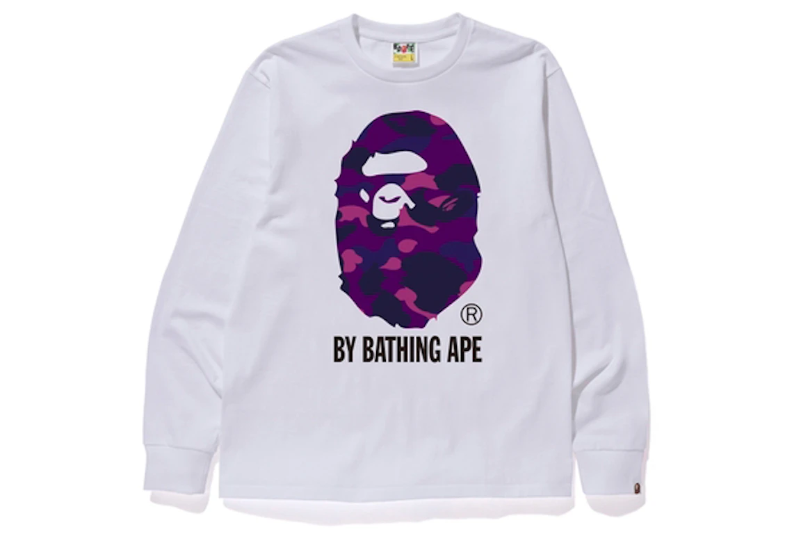 BAPE Color Camo L/S Tee White/Purple