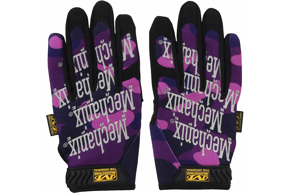 BAPE Color Camo Mechanix Wear Gloves Purple Men's - FW23 - US