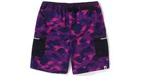 BAPE Color Camo Mesh Pocket Shorts (SS22) Purple