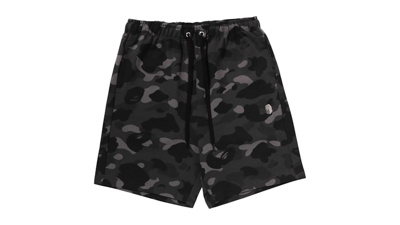 BAPE Color Camo Metal Ape Head Relaxed Fit Sweat Shorts Black