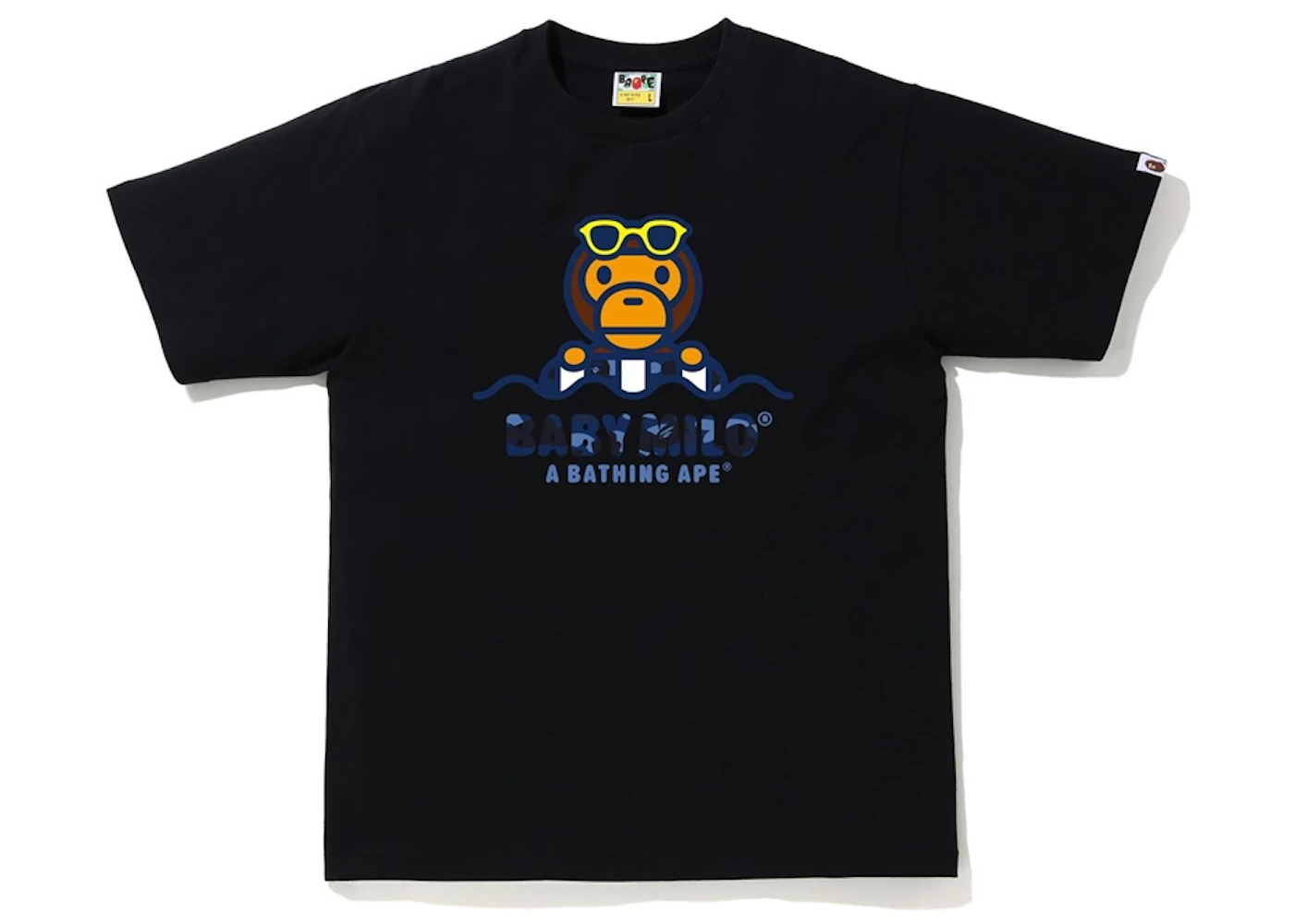 BAPE Color Camo Milo Float Summer T-Shirt Black/Blue Men's - SS20 - US