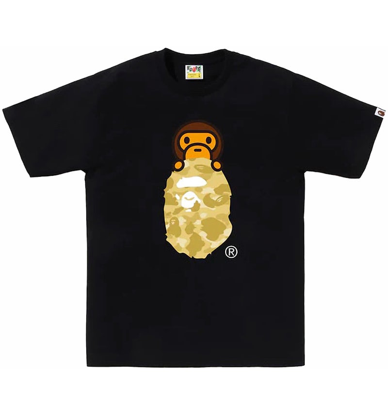 Bape Clothing Black And Yellow Bape Shirt BAPE Color Camo Milo On
