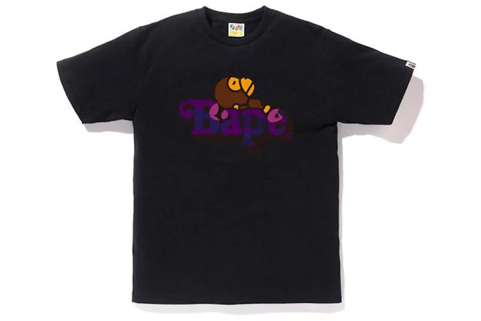 Purple and black bape shirt Clearance