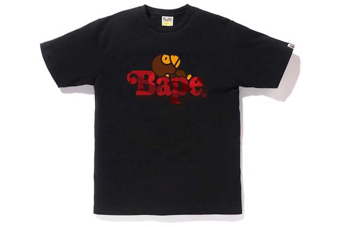 BAPE Color Camo Milo On Bape T-Shirt Black/Red