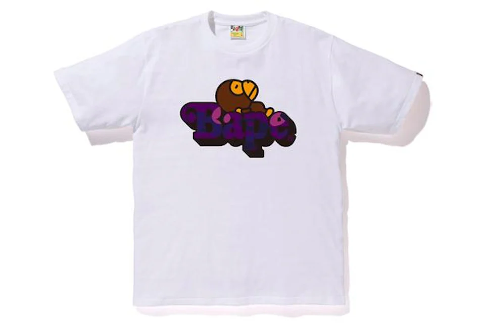 BAPE Color Camo Milo On Bape T-Shirt White/Purple