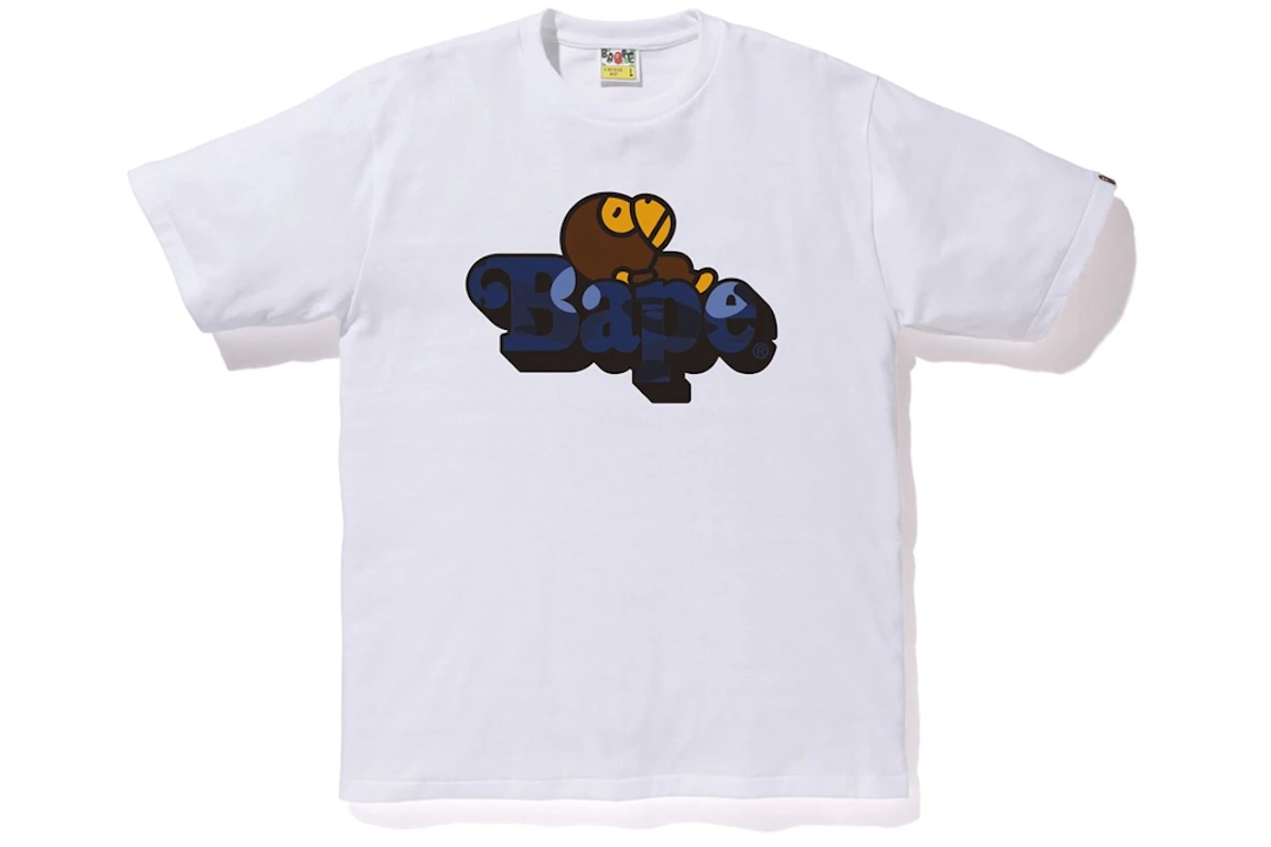 BAPE Color Camo Milo On Bape Tee White/Blue