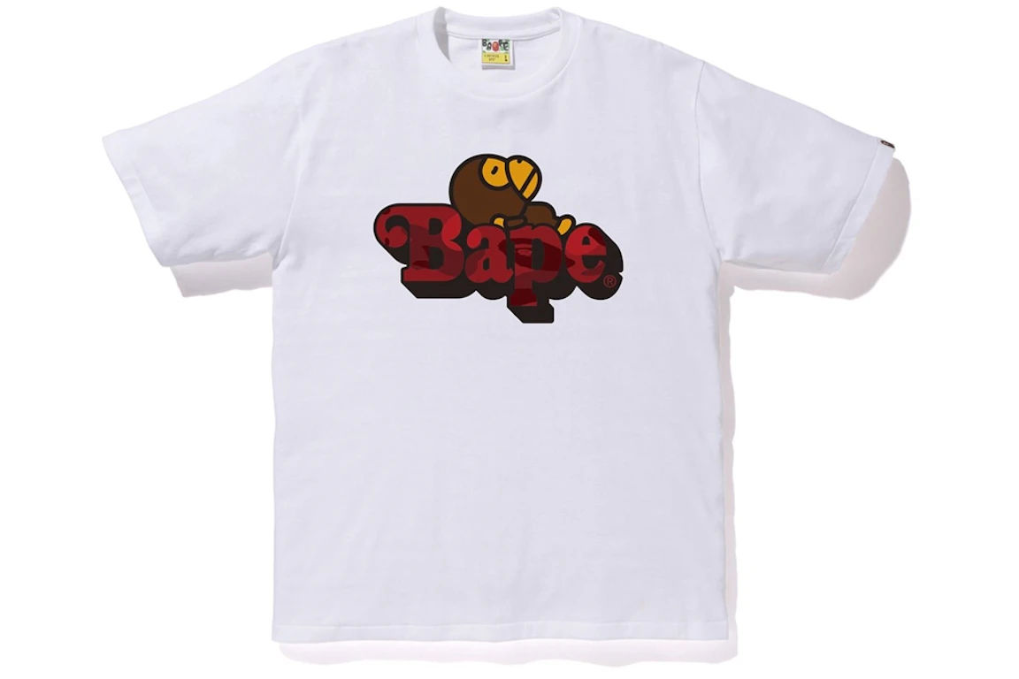 BAPE Color Camo Milo On Bape Tee White/Red