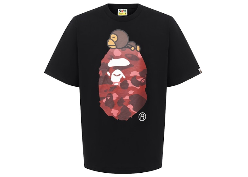 Black and red bape shirt sale