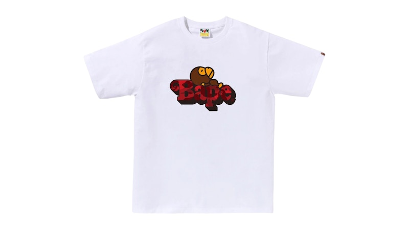 BAPE Color Camo Milo On Tee White/Red