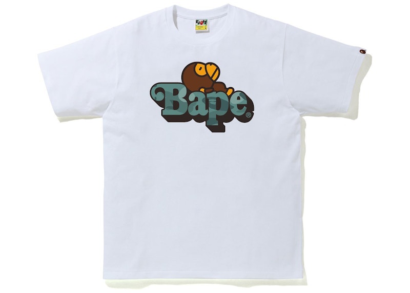 white and green bape shirt