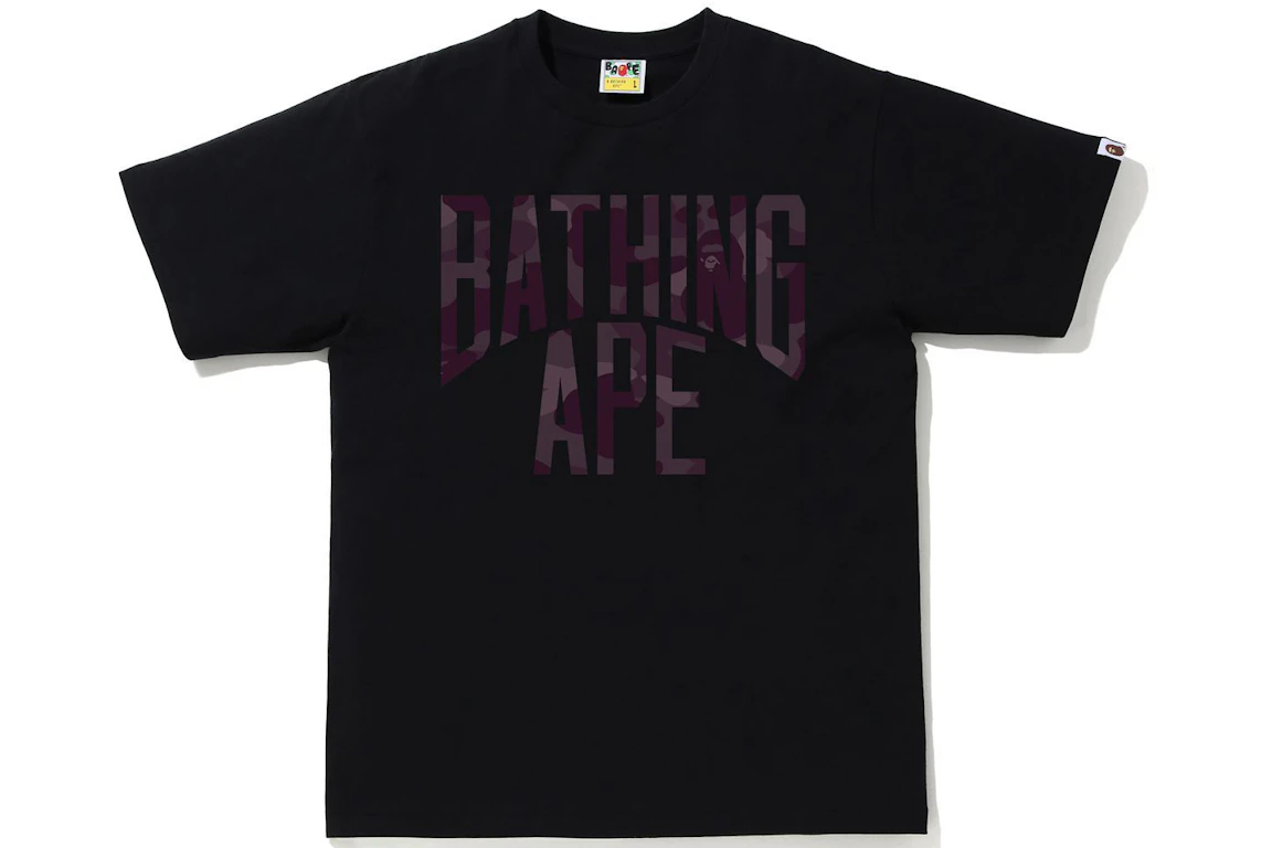 BAPE Color Camo NYC Logo Tee Black/Burgundy