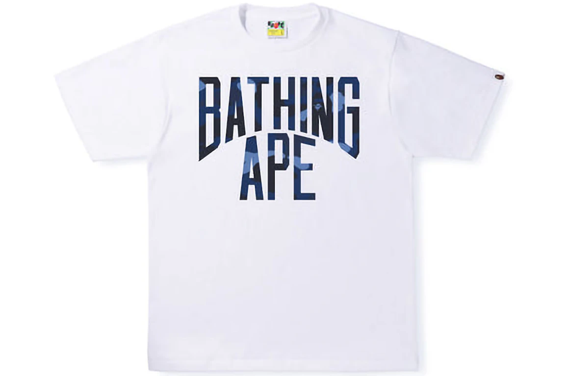BAPE Color Camo NYC Logo Tee (SS22) White Navy