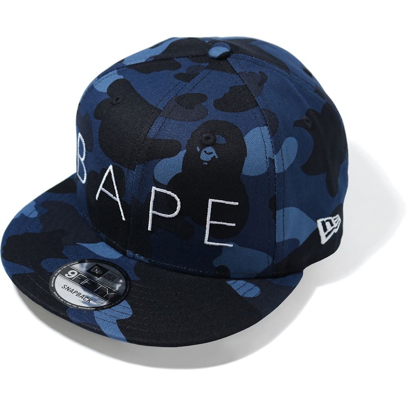 BAPE Color Camo New Era Snap Back Cap Navy Men's - FW20 - US