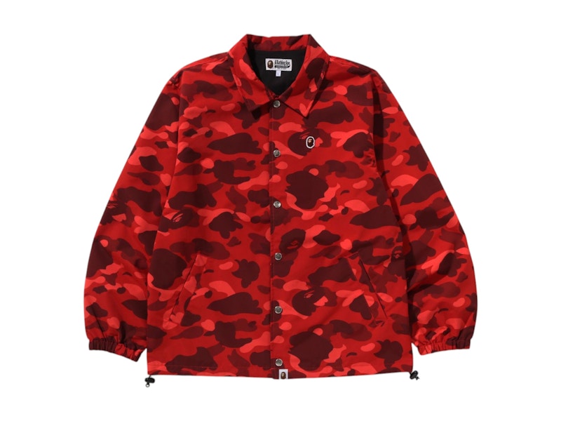 BAPE Color Camo One Point Coach Jacket Red