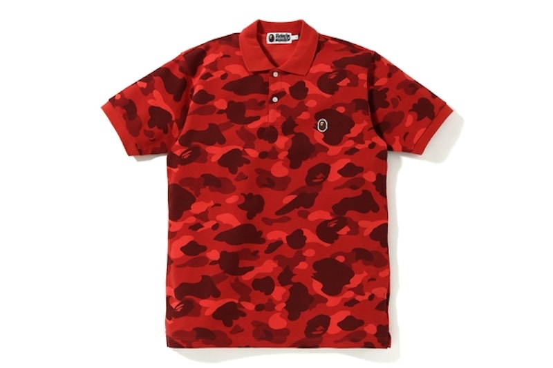 red camo polo shirt