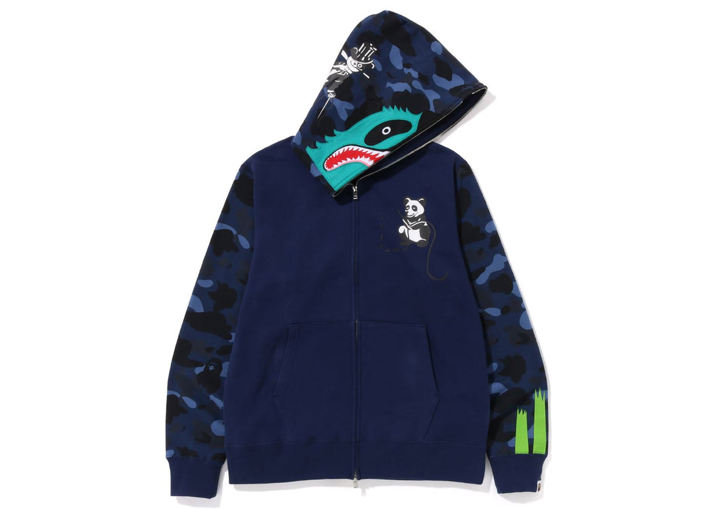 BAPE Color Camo Panda Full Zip Hoodie Navy Men's - SS23 - US