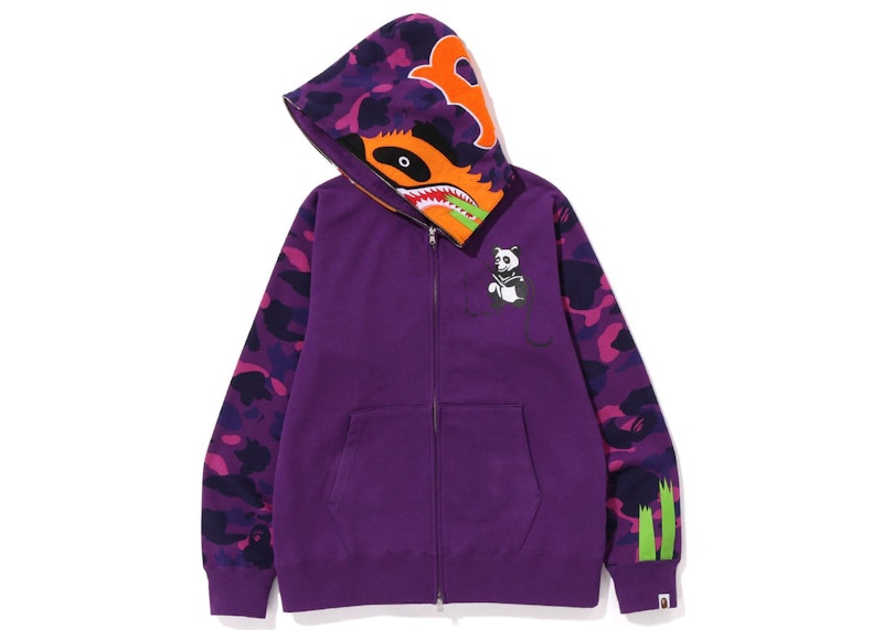 BAPE Color Camo Panda Full Zip Hoodie Purple Men s SS23 US