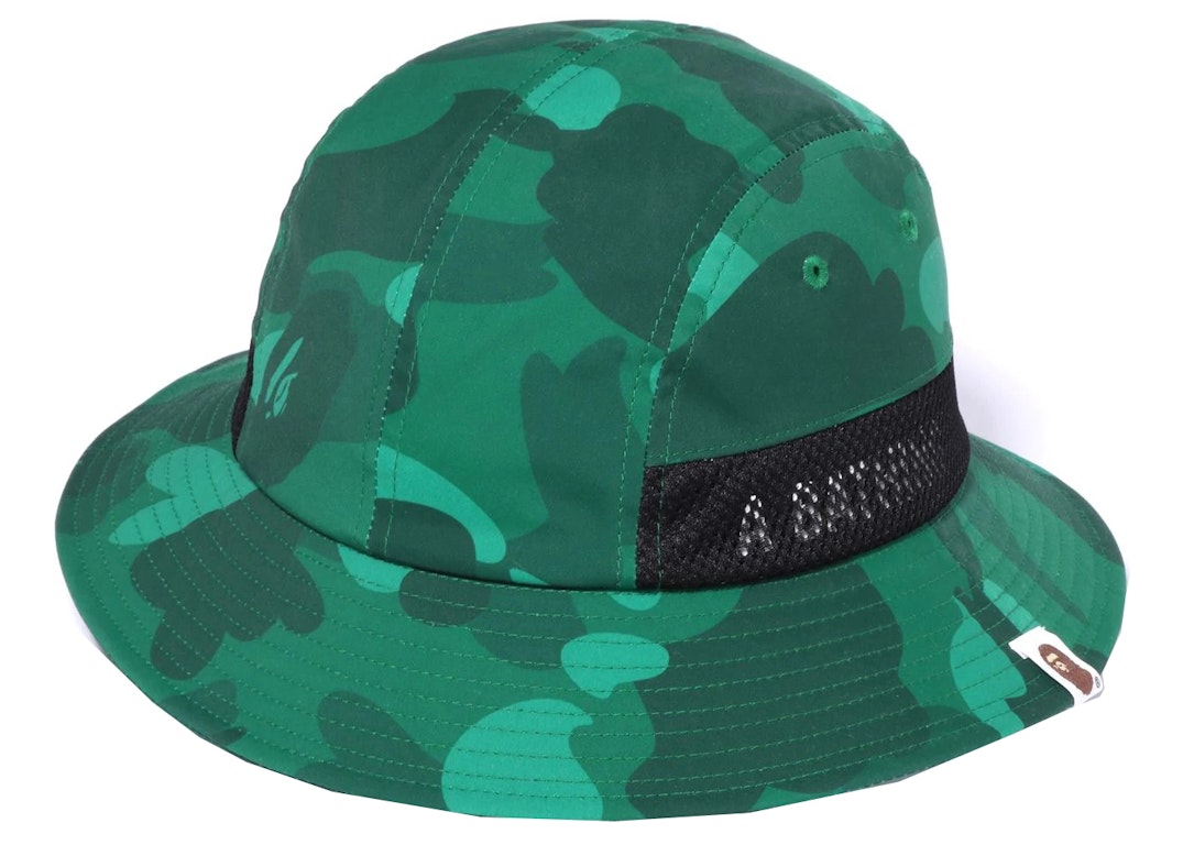 Pre-owned Bape Color Camo Panel Hat Green