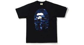 BAPE Color Camo Peek Ape Head T-Shirt Black/Navy