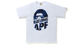 BAPE Color Camo Peek Ape Head T-Shirt White/Navy
