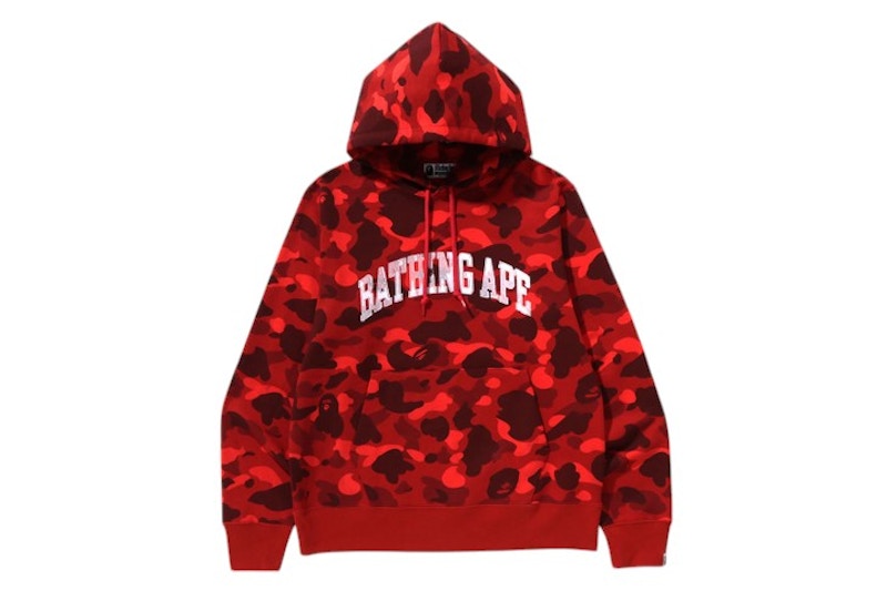 BAPE Color Camo Pullover Hoodie (SS25) Red