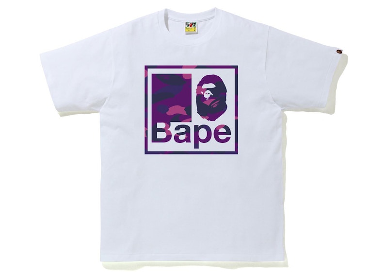 BAPE Color Camo Quadrangle Tee White/Purple