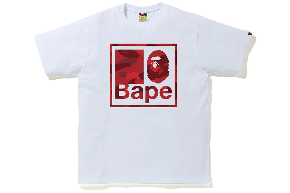 BAPE Color Camo Quadrangle Tee White/Red