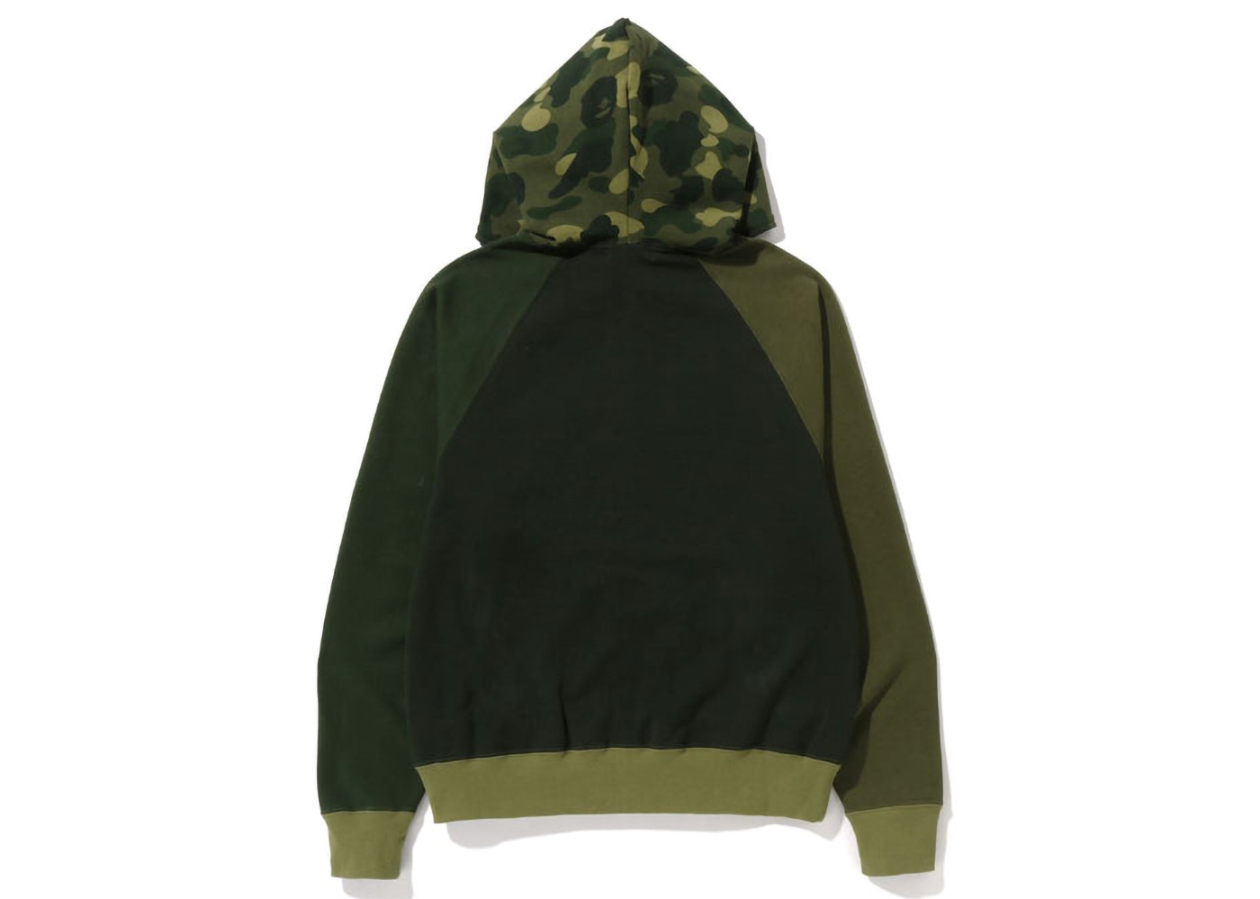 BAPE Big ABC Camo Relaxed Fit Full Zip Hoodie Green