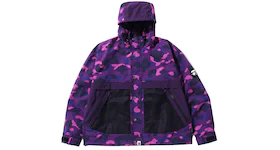 BAPE Color Camo Relaxed Fit Hoodie Jacket Purple