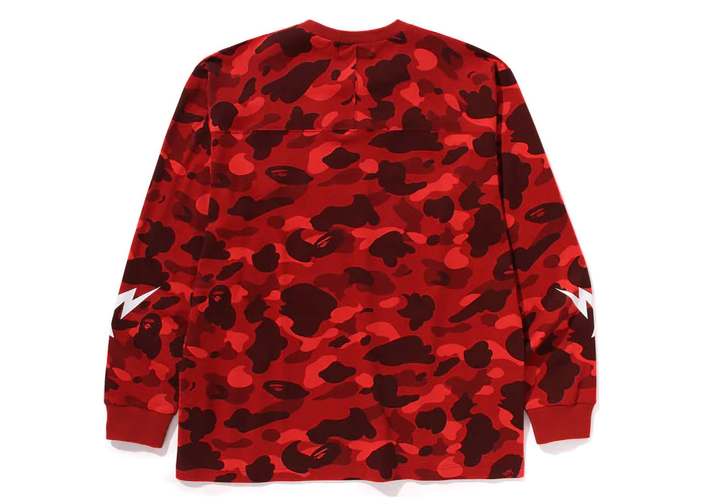 BAPE Color Camo Relaxed Fit L/S Tee Red Men's - SS24 - US
