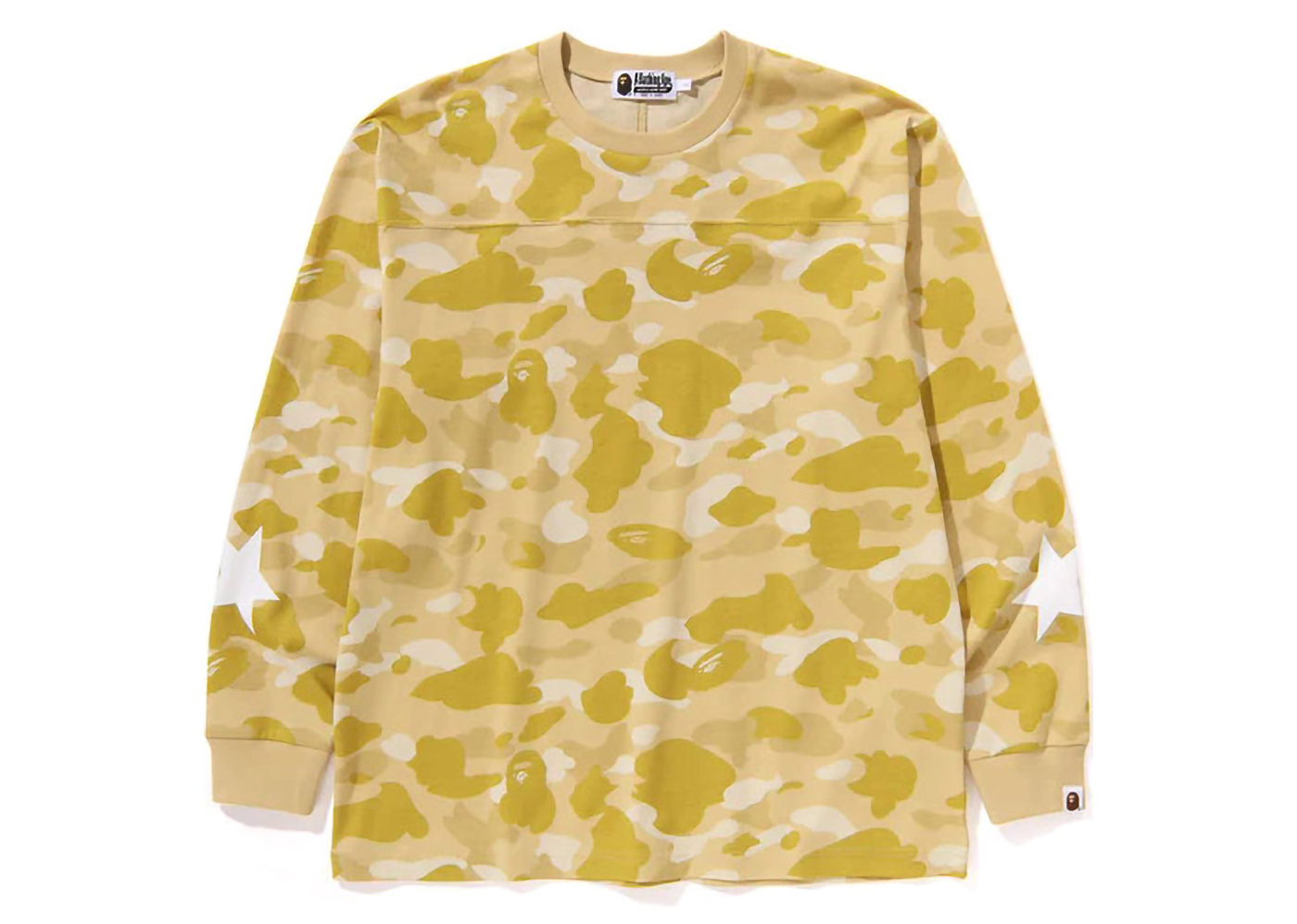 BAPE ABC Camo Mesh Relaxed Fit L/S Tee Pink Men's - SS23 - US