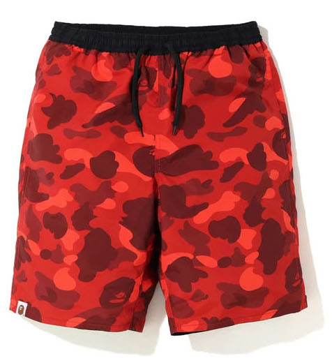 Red store camouflage shorts